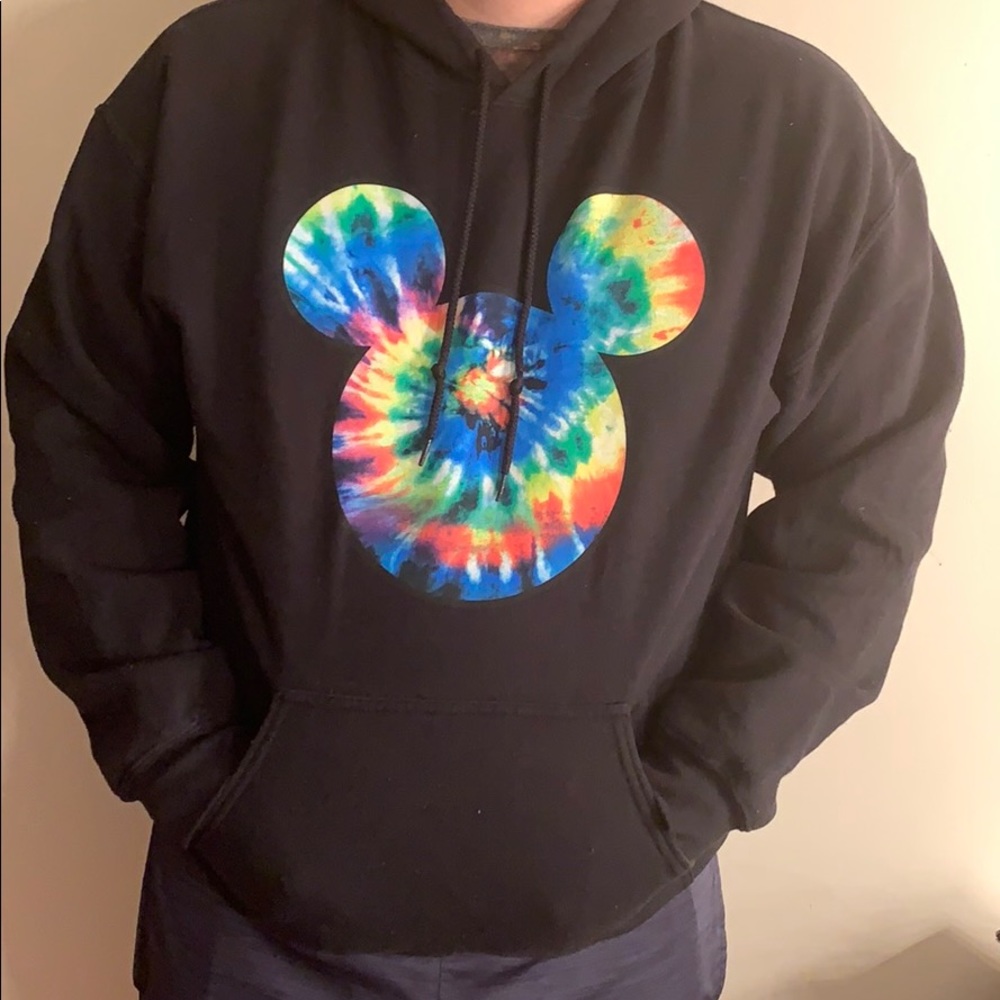 Disney x Neff Black Tie Die Mickey Hoodie